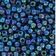 Toho seed beads 8/0 round Transparent-Rainbow Teal - TR-08-167BD